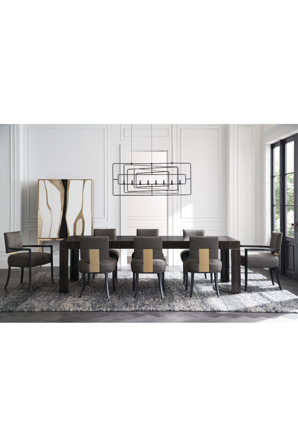 Metallic Modern Bar Cabinet | Caracole Uptown | Oroa.com