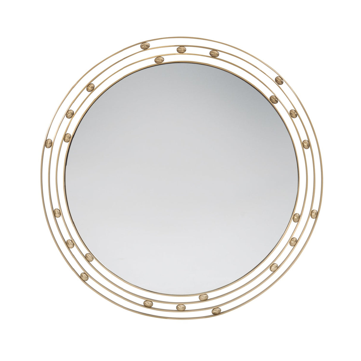 Solid Brass Round Mirror – The Galaxy – front view