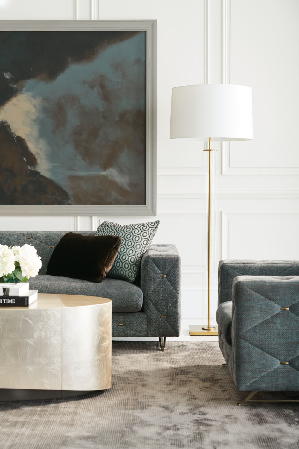 Metallic Leaf Coffee Table – Come Oval Here – alternate view 10