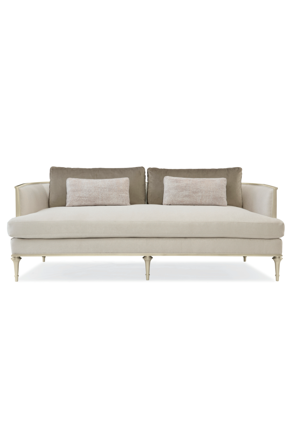 Wraparound Tungsten Sofa | Caracole Quit Your Metal-ing | Oroa.com