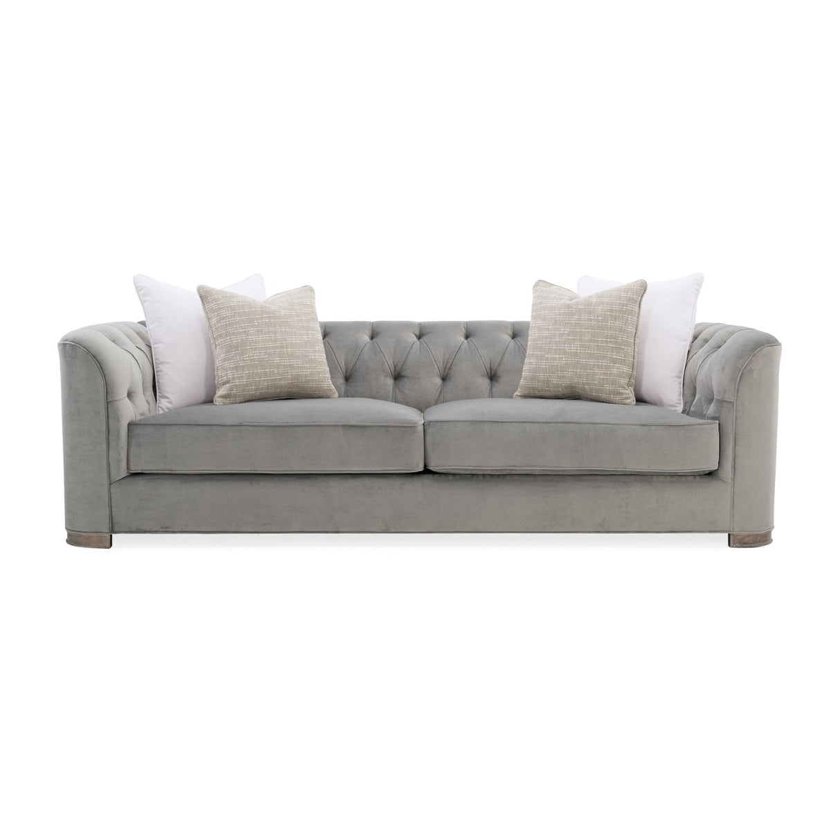Gray Tufted Sofa – Tuft – front view