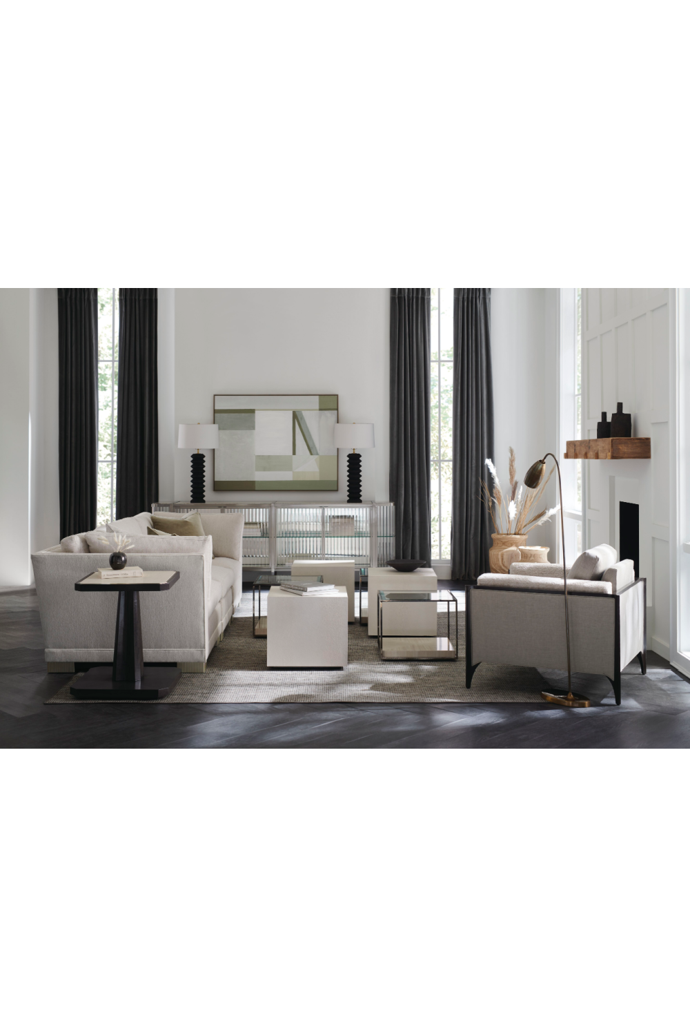 Modern Chenille Modular Sofa | Caracole Deep Retreat | Oroa.com