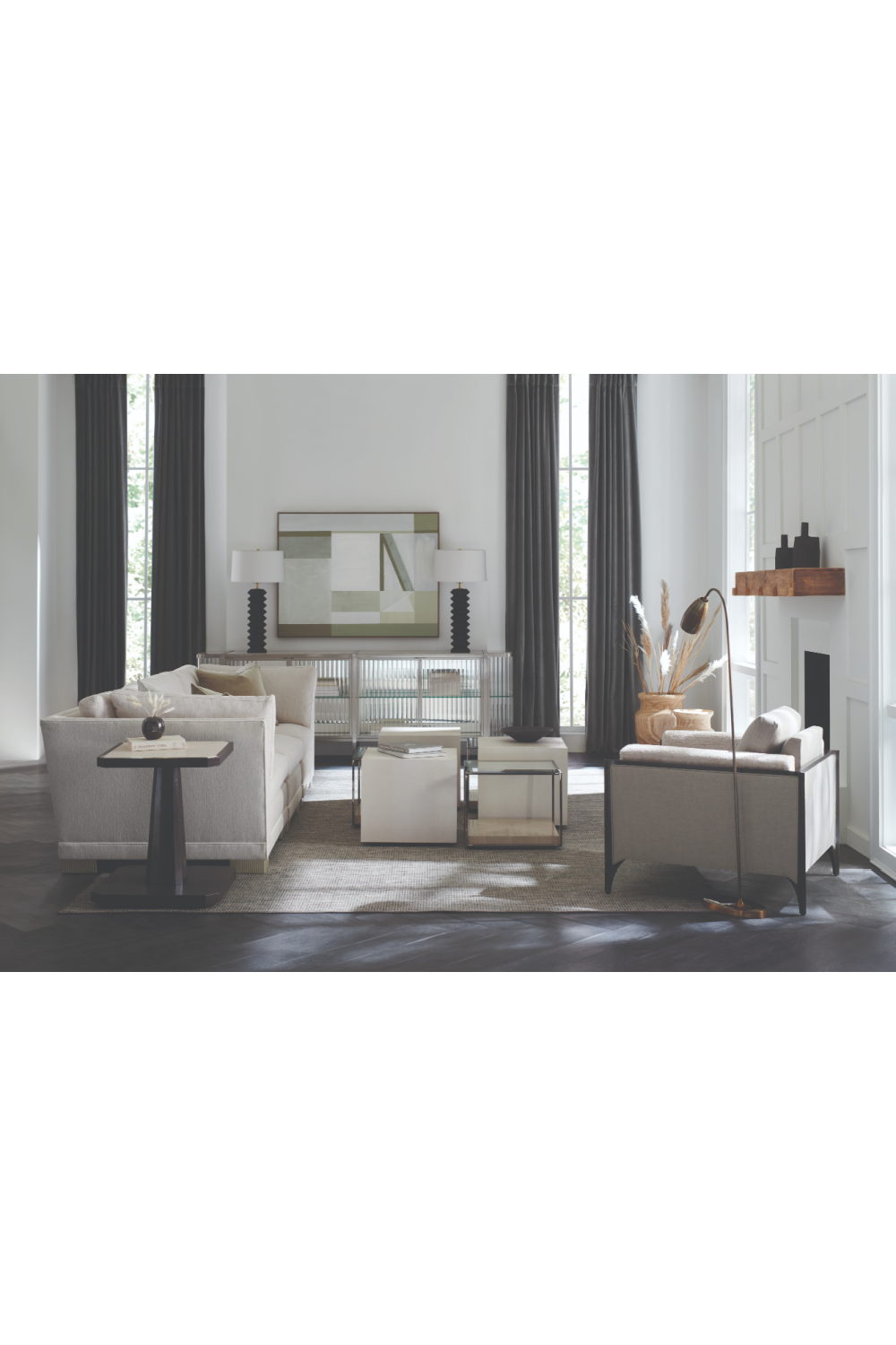 Modern Chenille Modular Sofa | Caracole Deep Retreat | Oroa.com