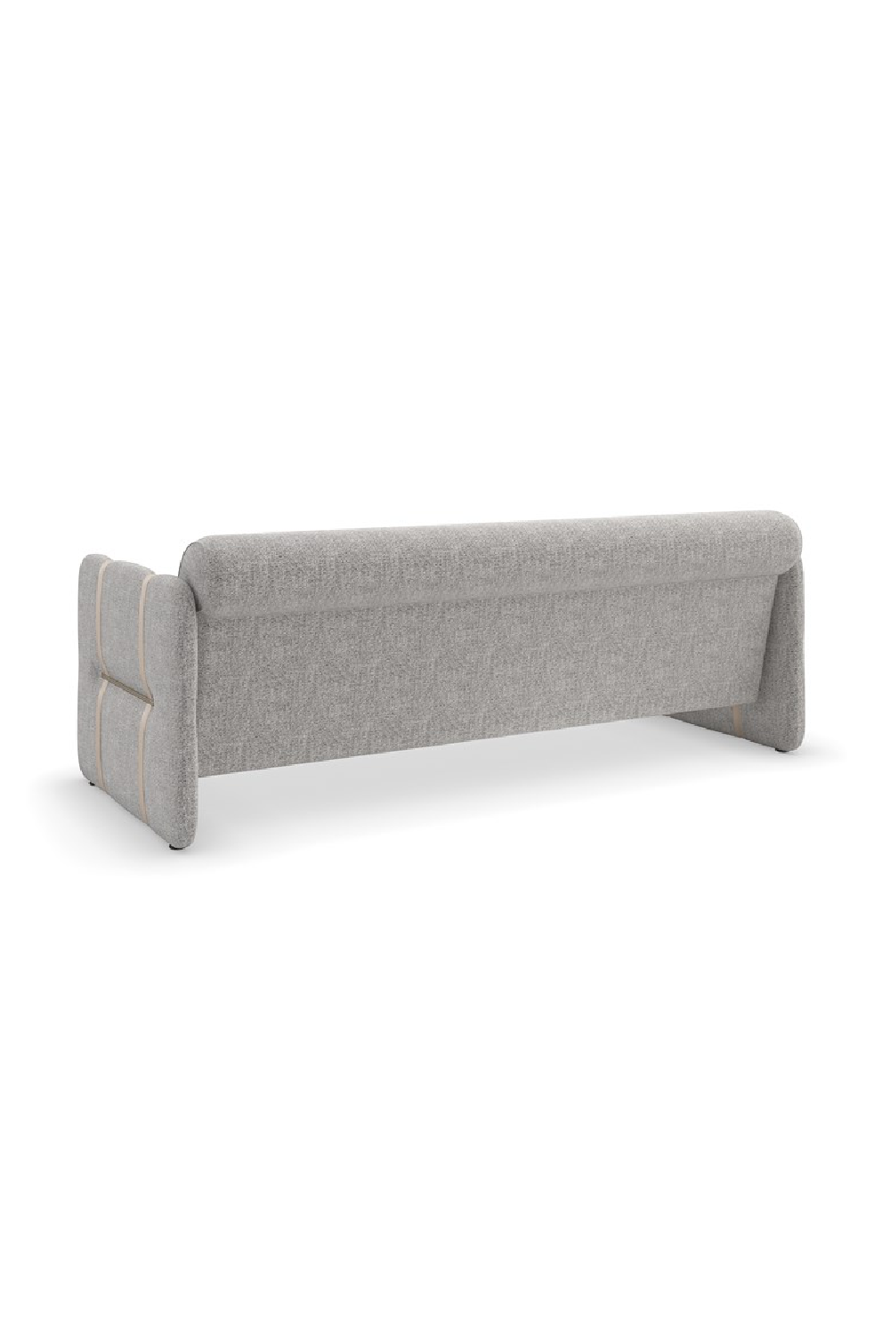Taupe Leather Strapped Sofa | Caracole Cigar Club | Oroa.com
