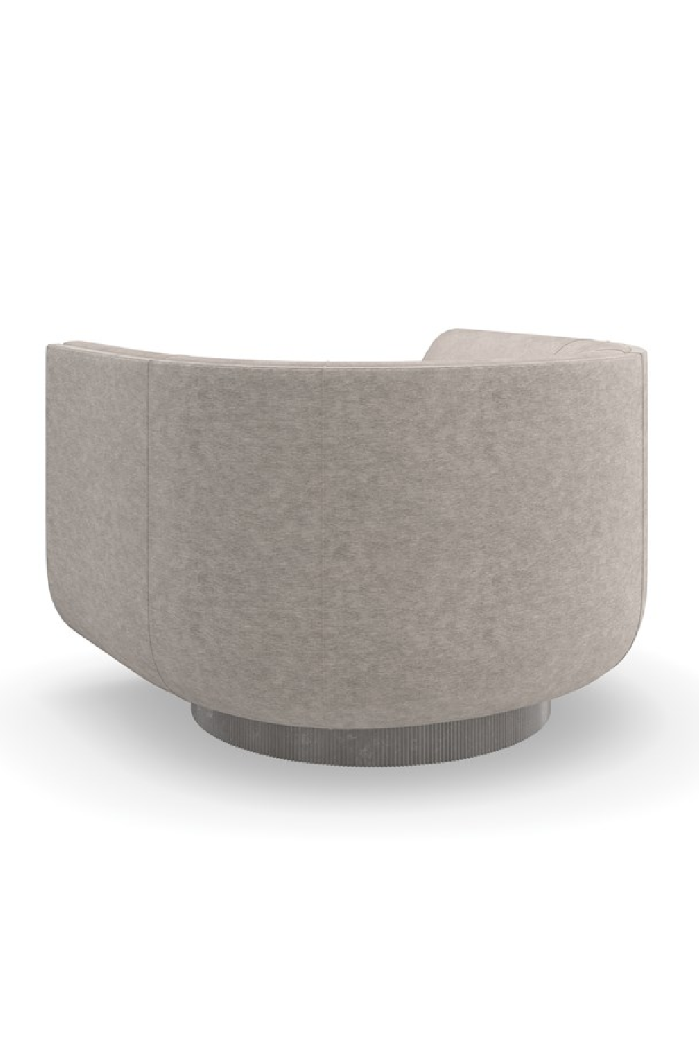 Taupe Velvet Swivel Lounge Chair | Caracole Clipper | Oroa.com