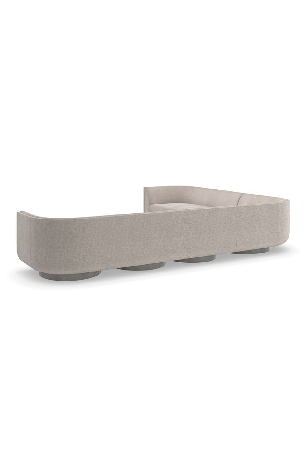 Taupe Velvet Lounge Chair | Caracole Clipper | Oroa.com