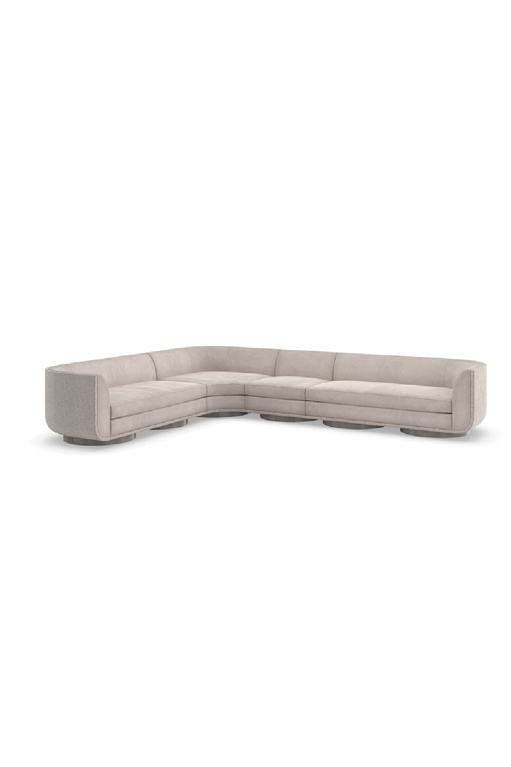 Taupe Velvet Lounge Chair | Caracole Clipper | Oroa.com