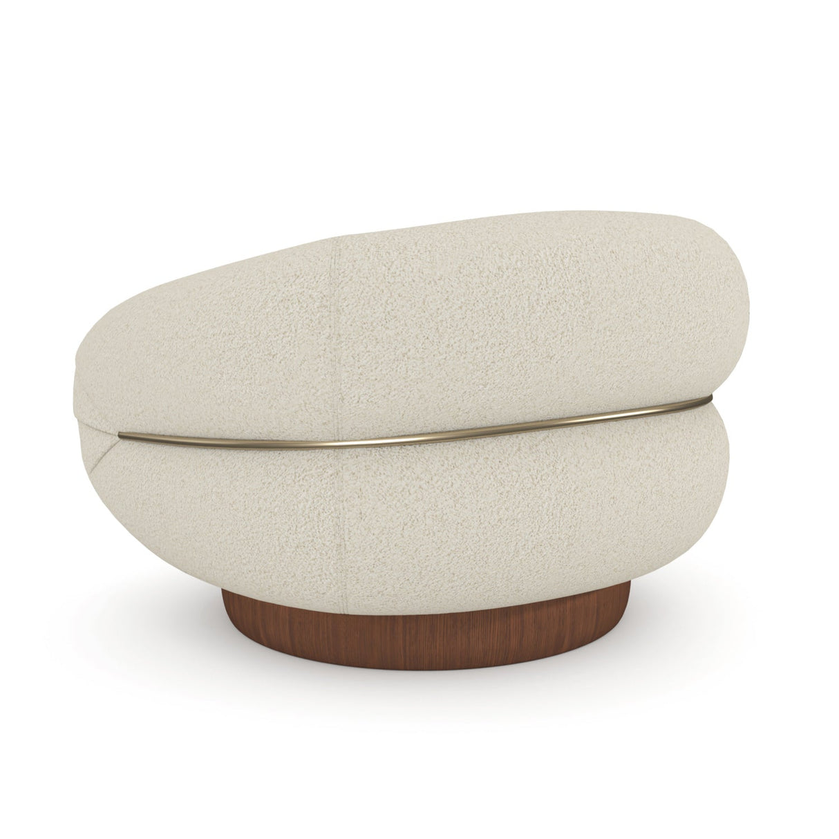 White Boucle Swivel Chair – Smoosh – alternate view 5