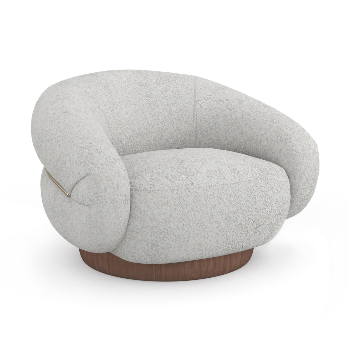 White Boucle Swivel Chair – Smoosh – alternate view 7