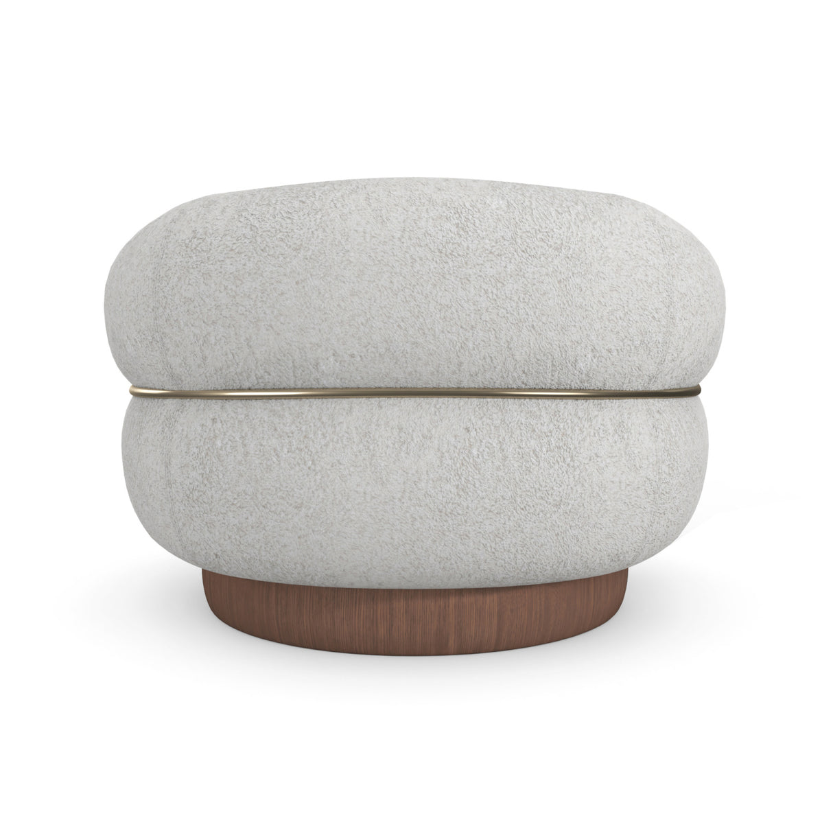 White Boucle Swivel Chair | Oroa.com