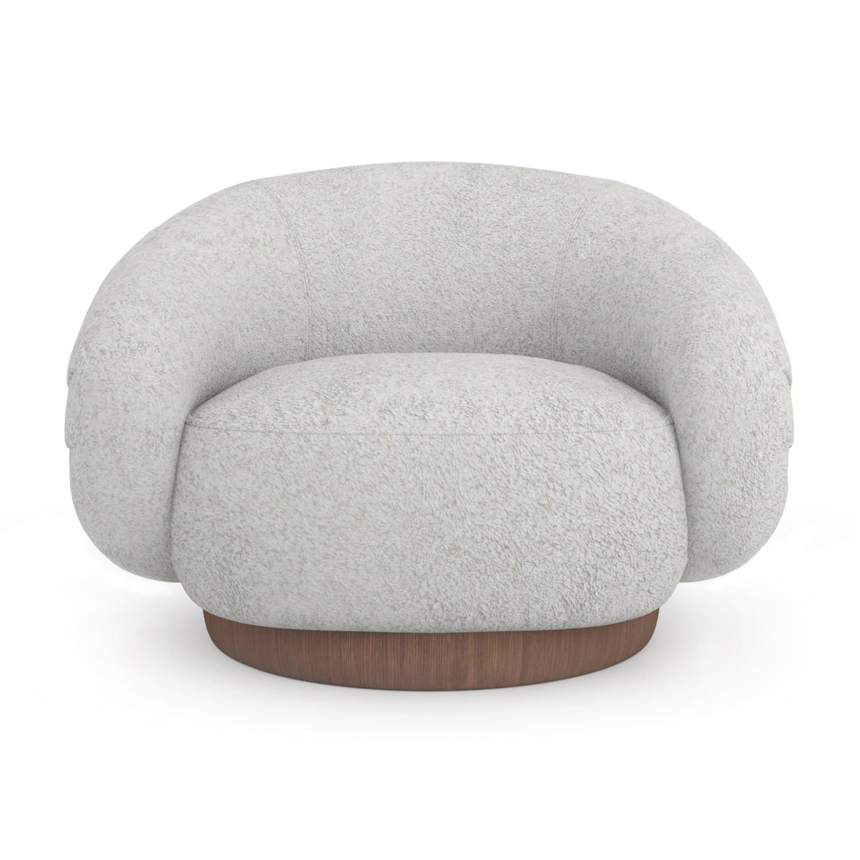 White Boucle Swivel Chair – Smoosh – alternate view 9