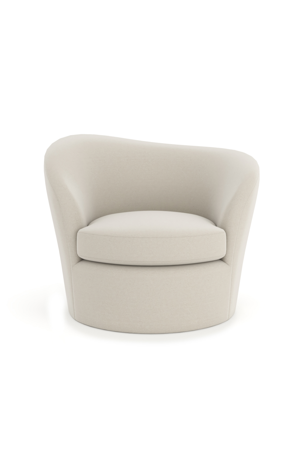 Wavy Back Wool Swivel Chair | Caracole Quasi | Oroa.com