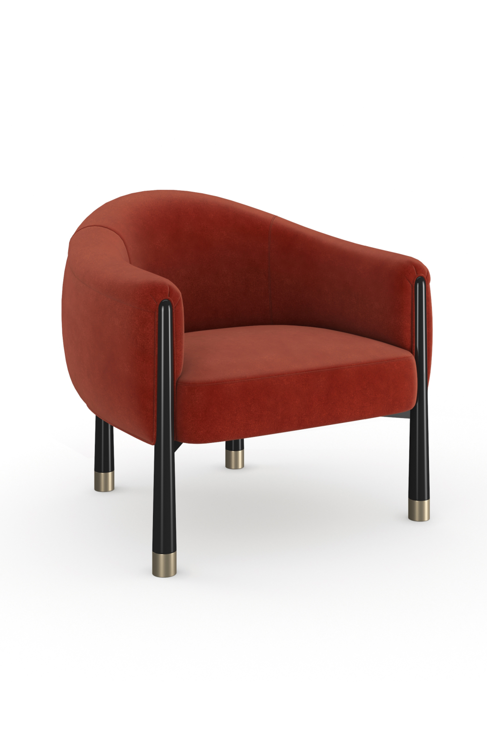 Velvet Curved Accent Chair | Oroa.com