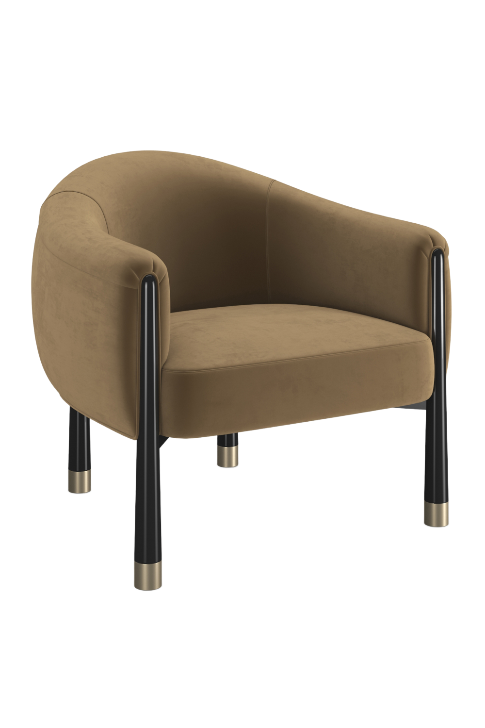 Velvet Curved Accent Chair | Caracole Baton | Oroa.com