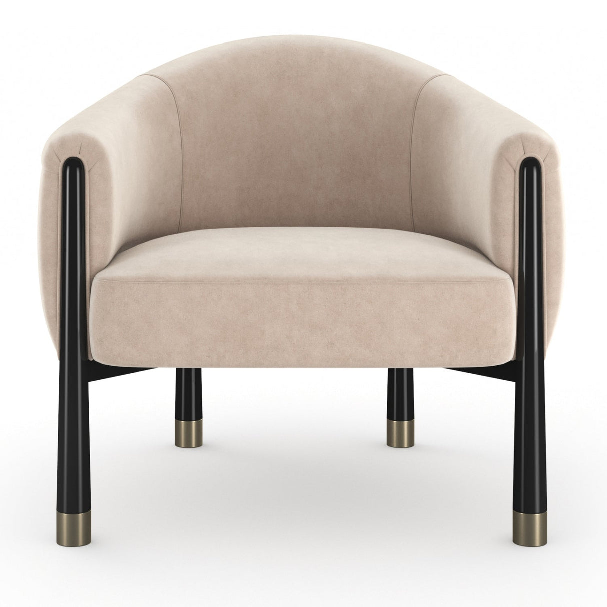 Velvet Curved Accent Chair – Baton – alternate view 11