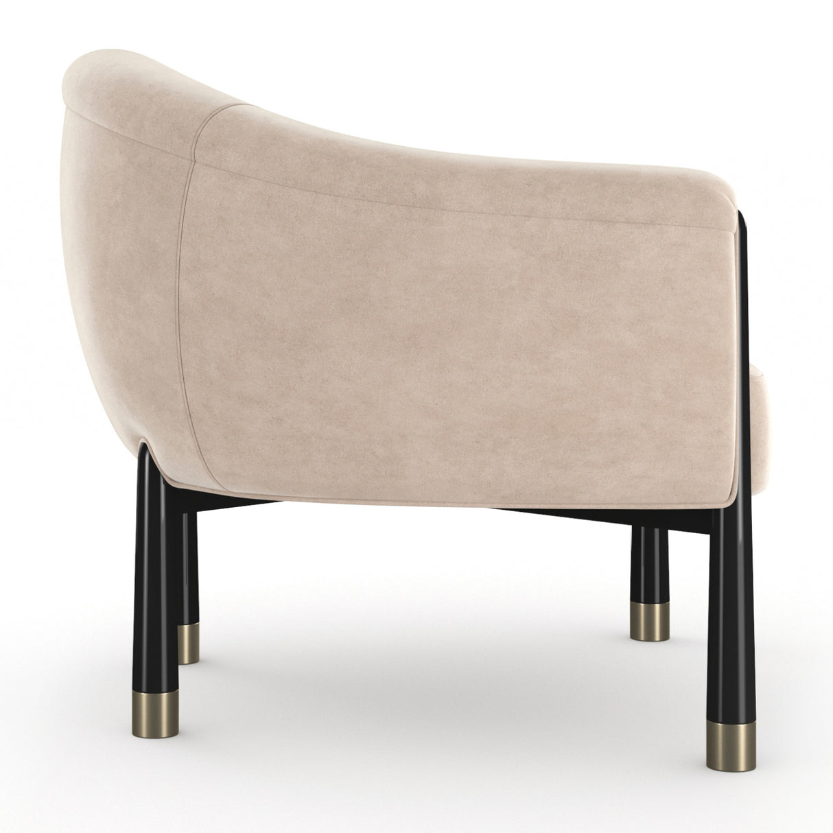 Velvet Curved Accent Chair | Oroa.com