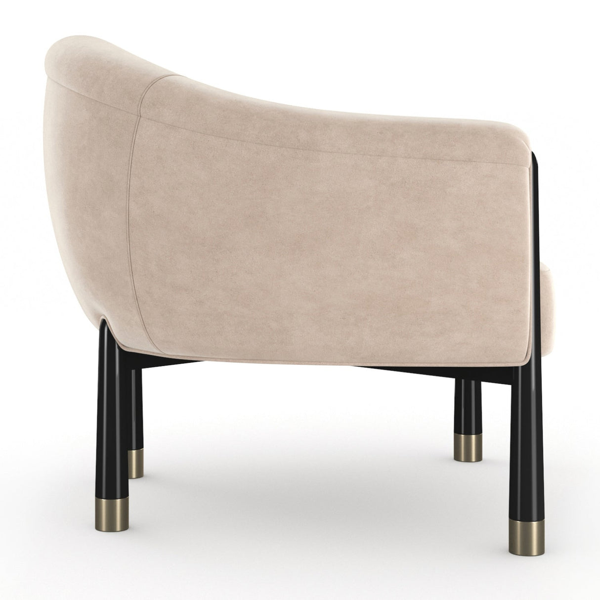 Velvet Curved Accent Chair – Baton – alternate view 13