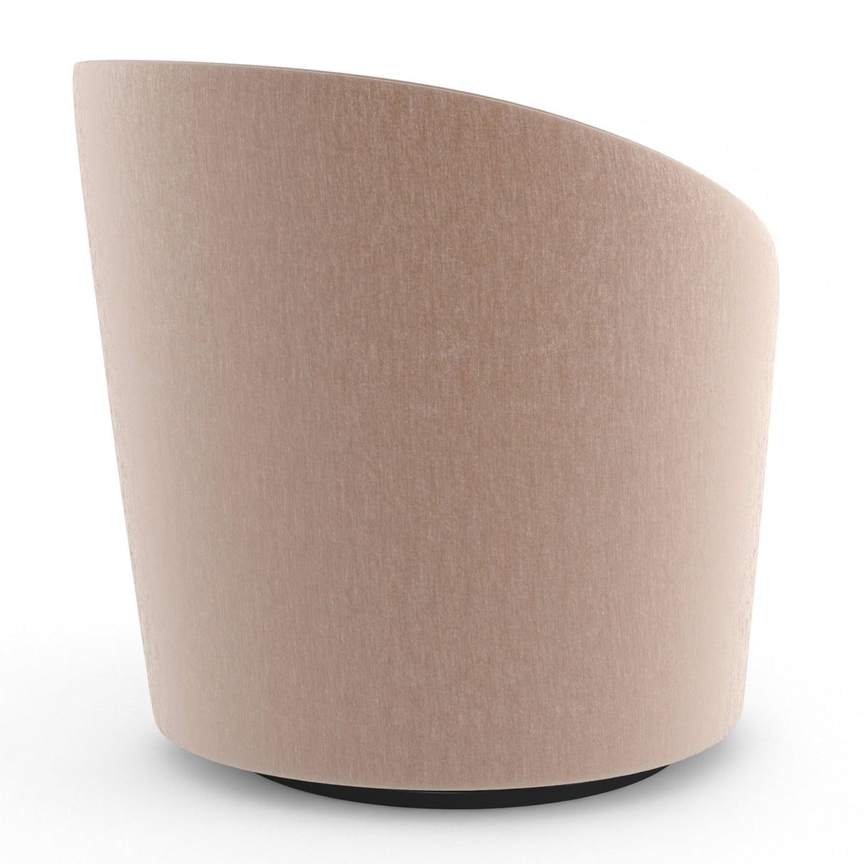 Taupe Velvet Left-Armed Swivel Chair – Whorl – alternate view 5