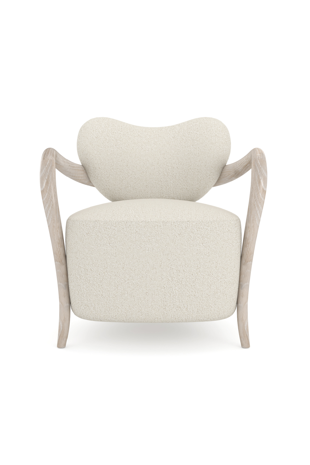 Concave Back Boucle Accent Chair | Oroa.com