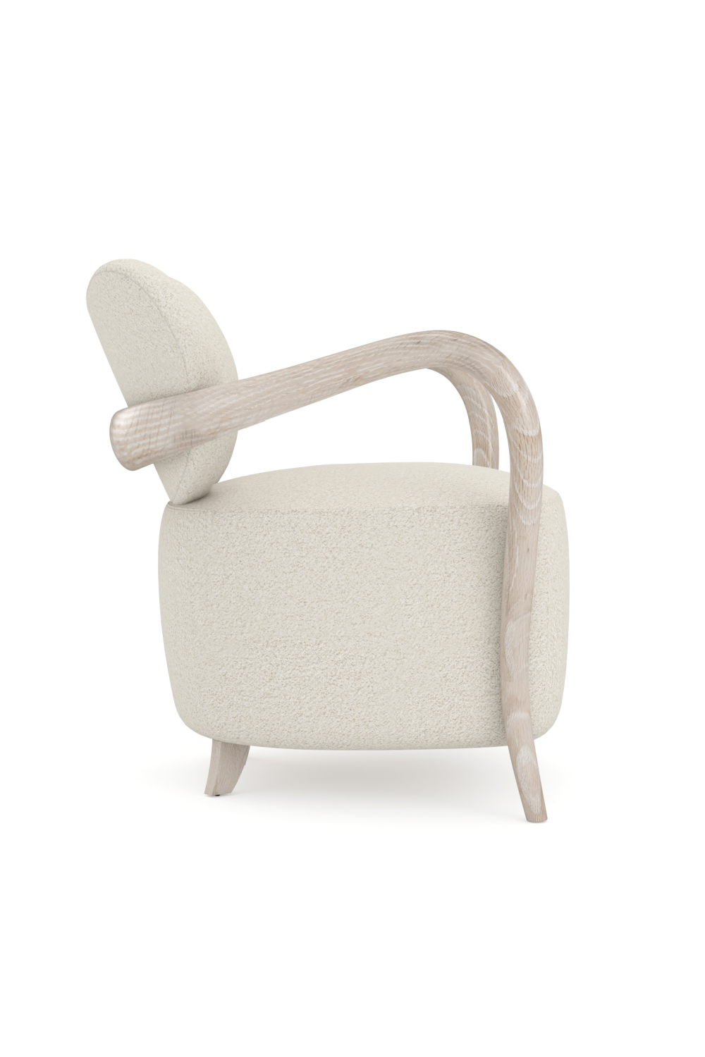 Concave Back Boucle Accent Chair | Oroa.com