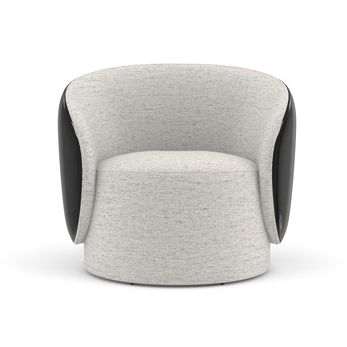 White Chenille Swivel Chair | Oroa.com