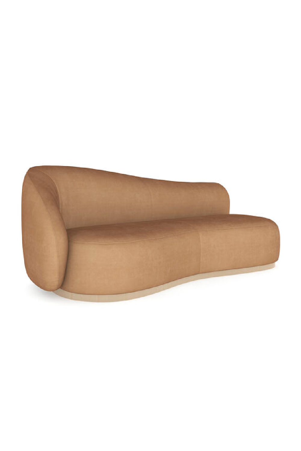 Light Brown Velvet Serpentine Sofa | Caracole Kalahari | Oroa.com