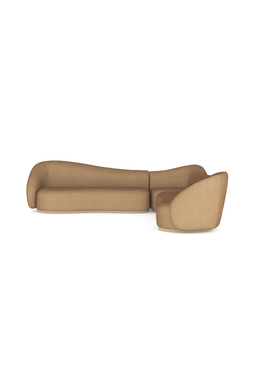 Light Brown Velvet Sectional Sofa | Caracole Kalahari | Oroa.com