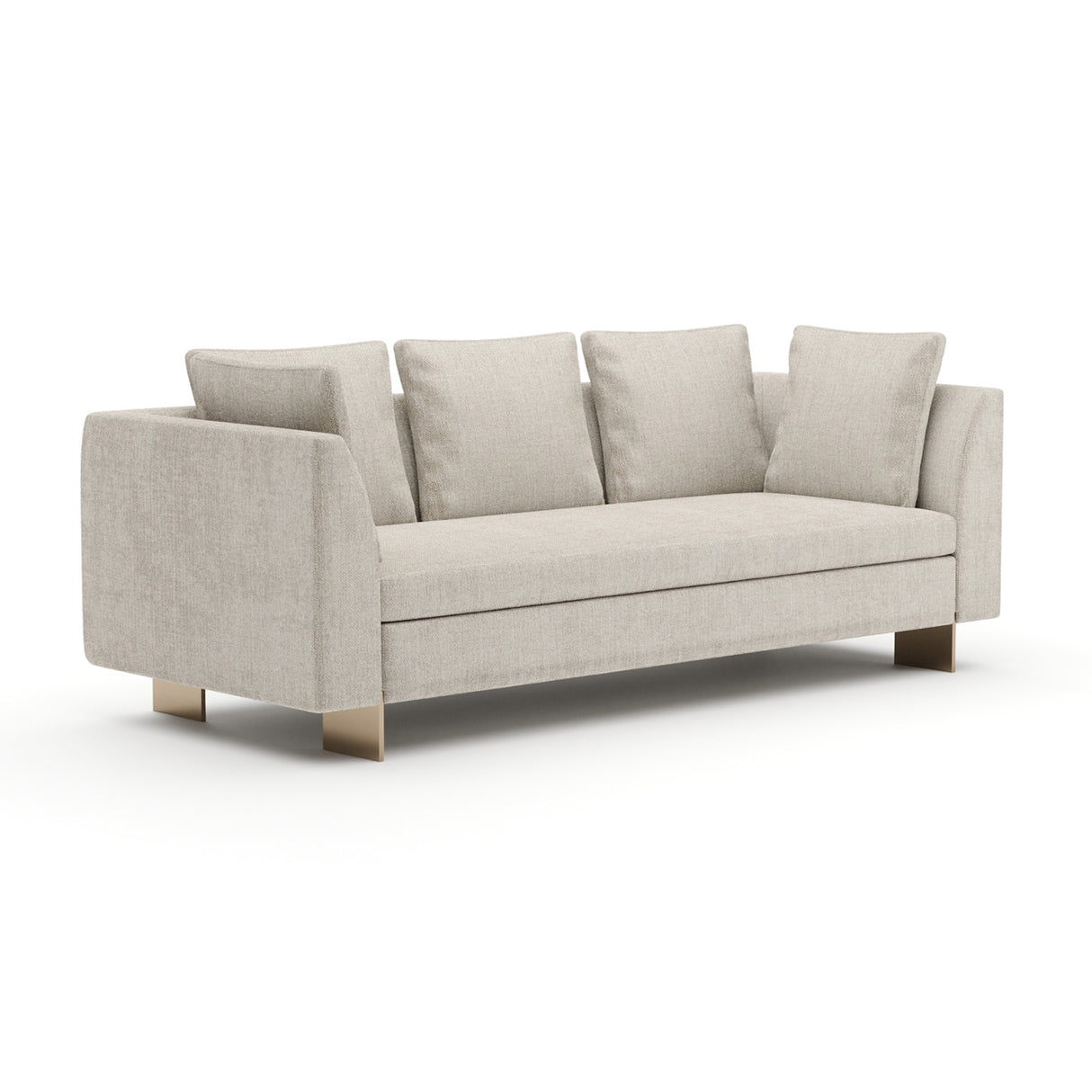 White Chenille Sofa – Altura – side view