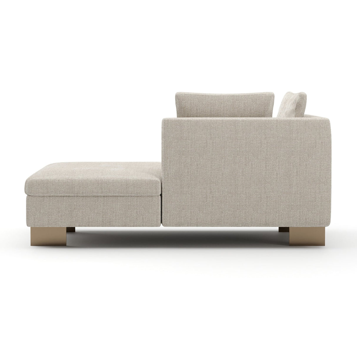 White Chenille Chaise Lounge – Altura – rear view