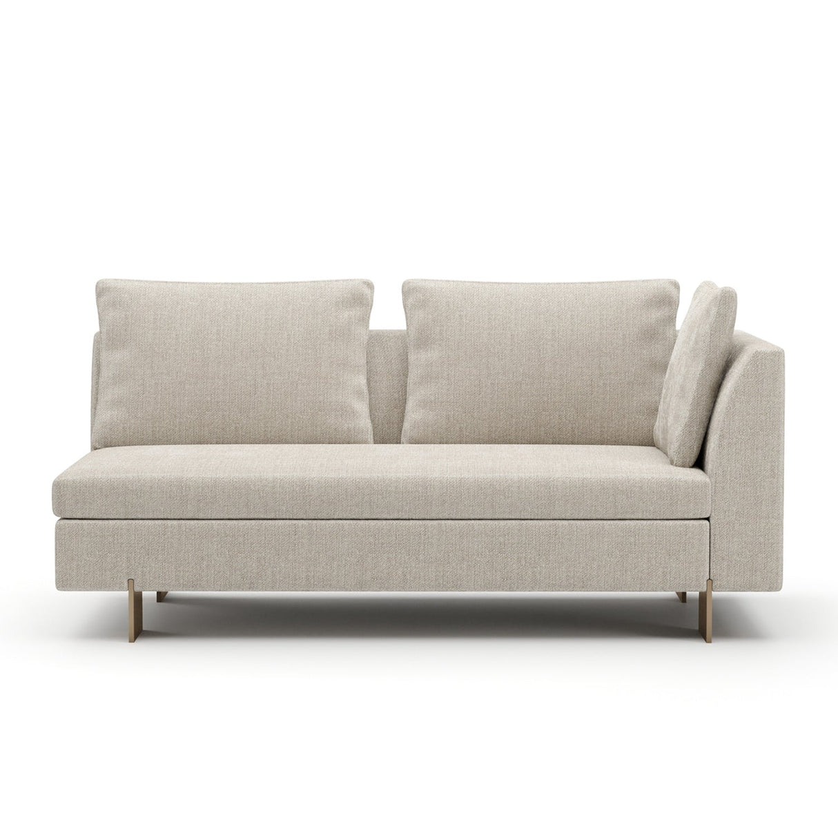 White Chenille Loveseat – Altura – front view