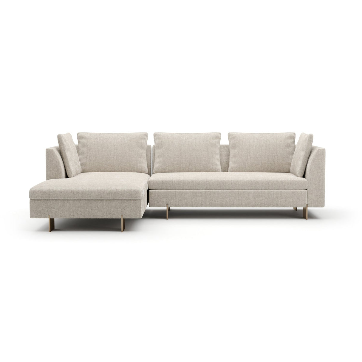 White Chenille Sofa with Chaise – Altura – alternate view 7