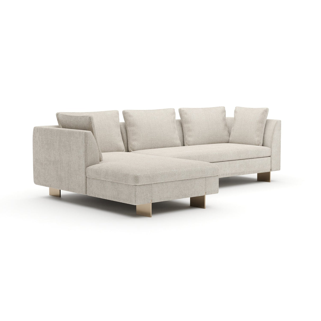 White Chenille Sofa with Chaise – Altura – alternate view 9