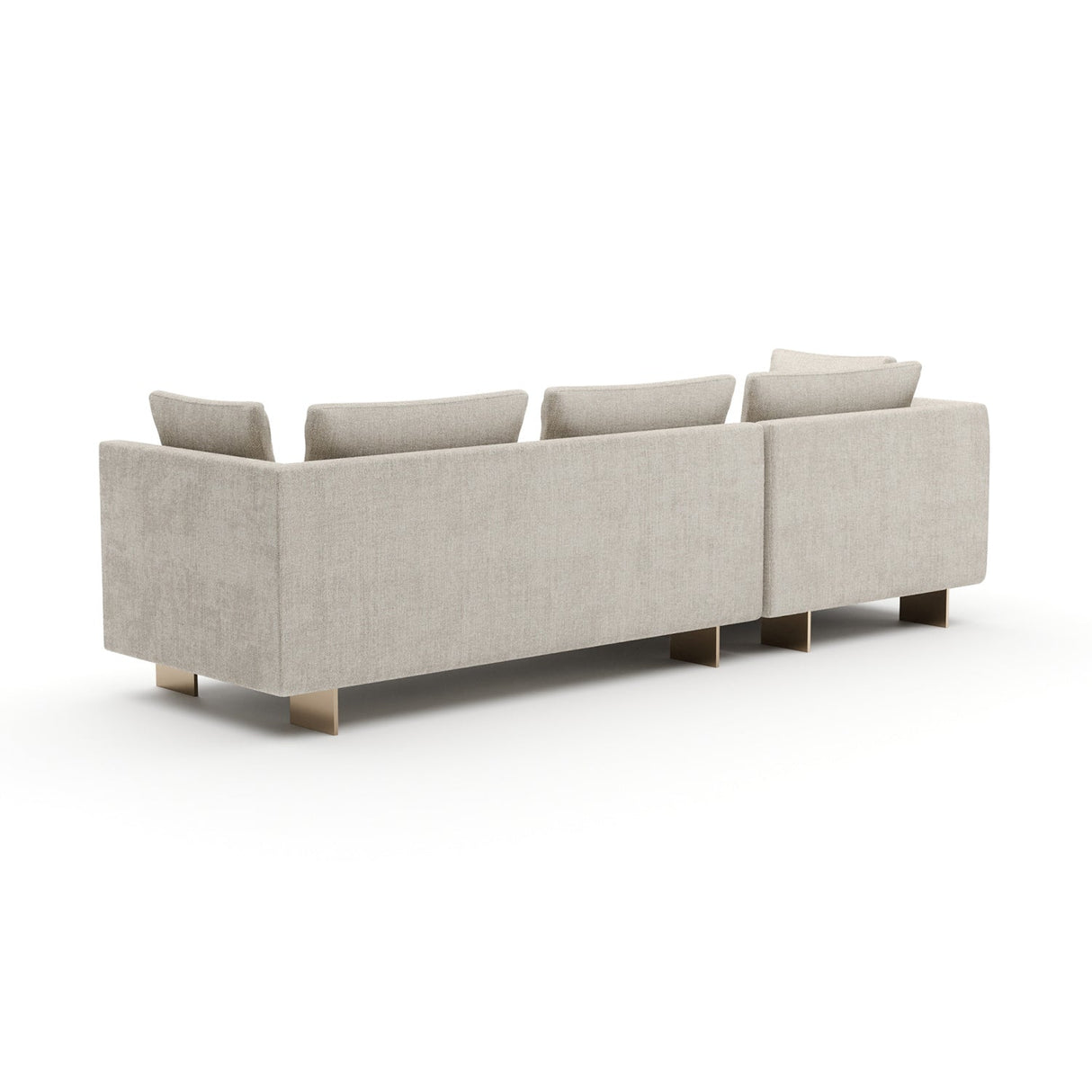 White Chenille Sofa with Chaise – Altura – alternate view 11