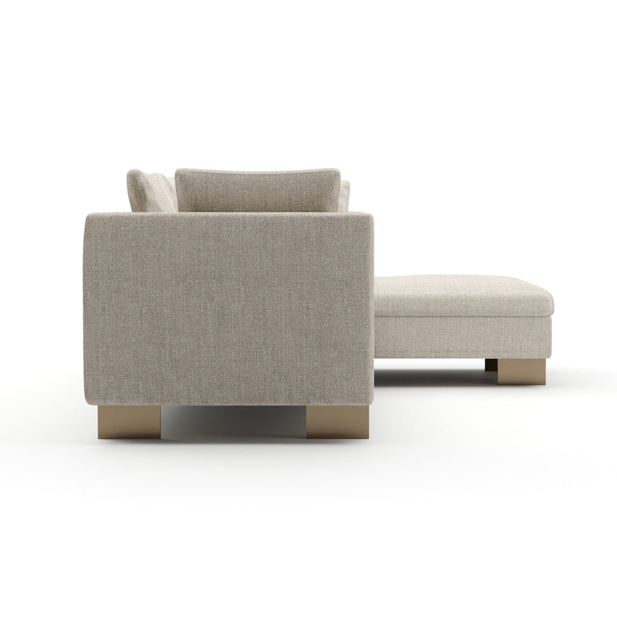White Chenille Sofa with Chaise – Altura – alternate view 6