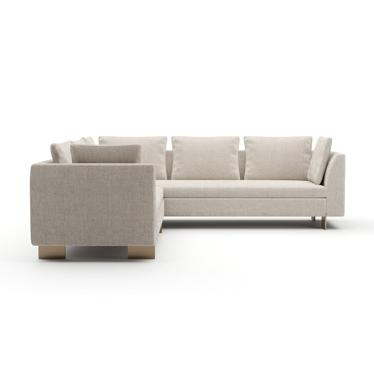 White Chenille Sectional Sofa L – Altura – alternate view 7