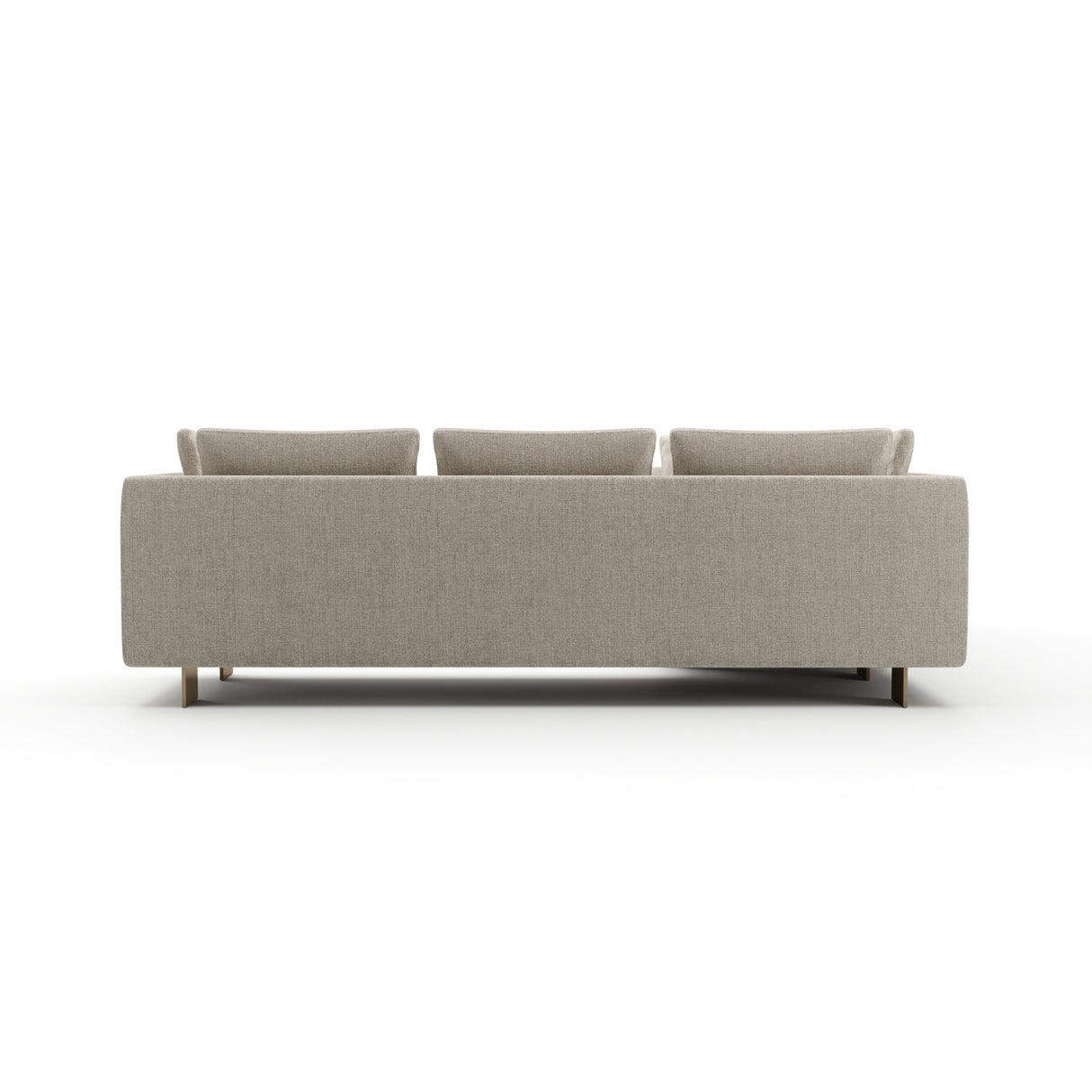 White Chenille Sectional Sofa L | Oroa.com
