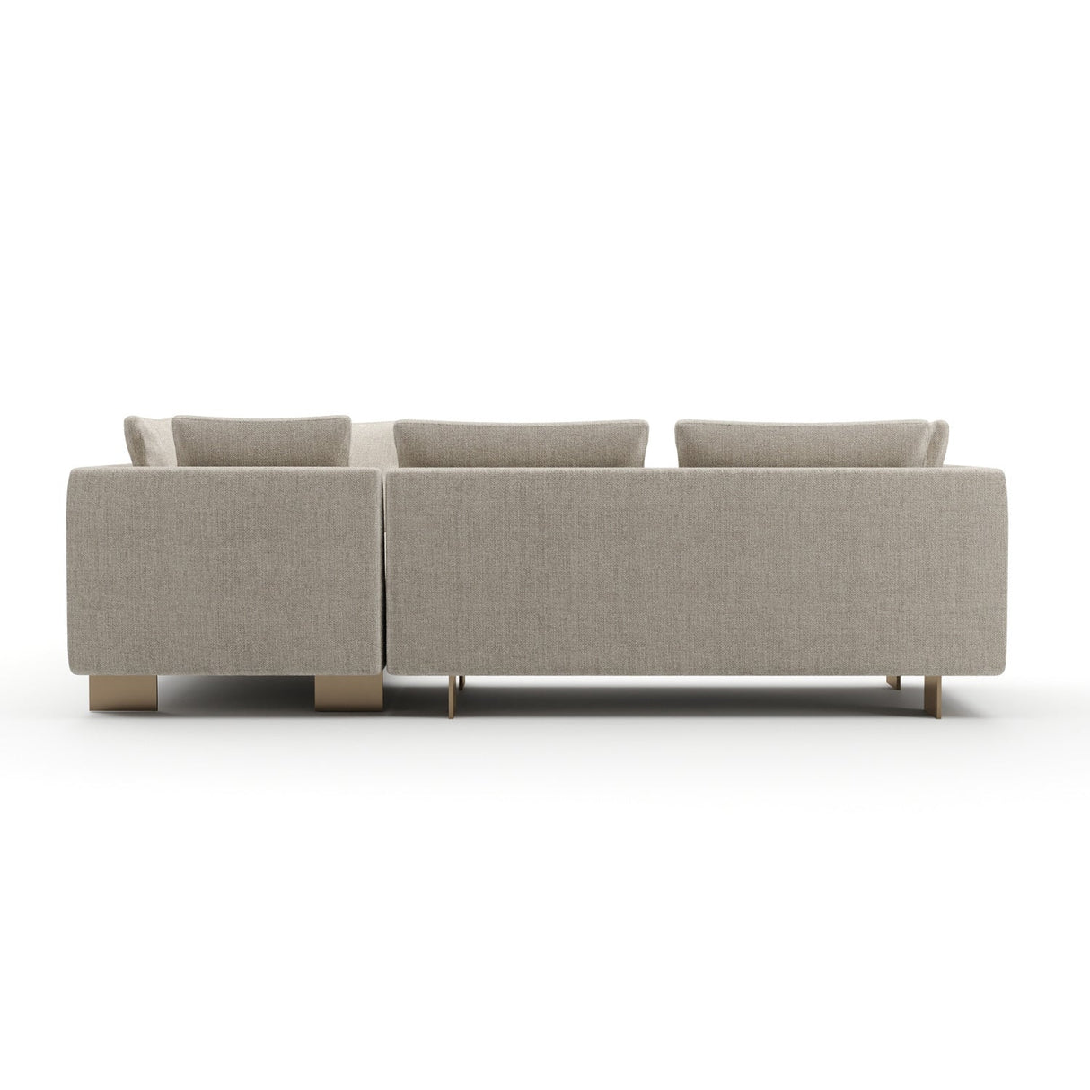 White Chenille Sectional Sofa L – Altura – alternate view 11