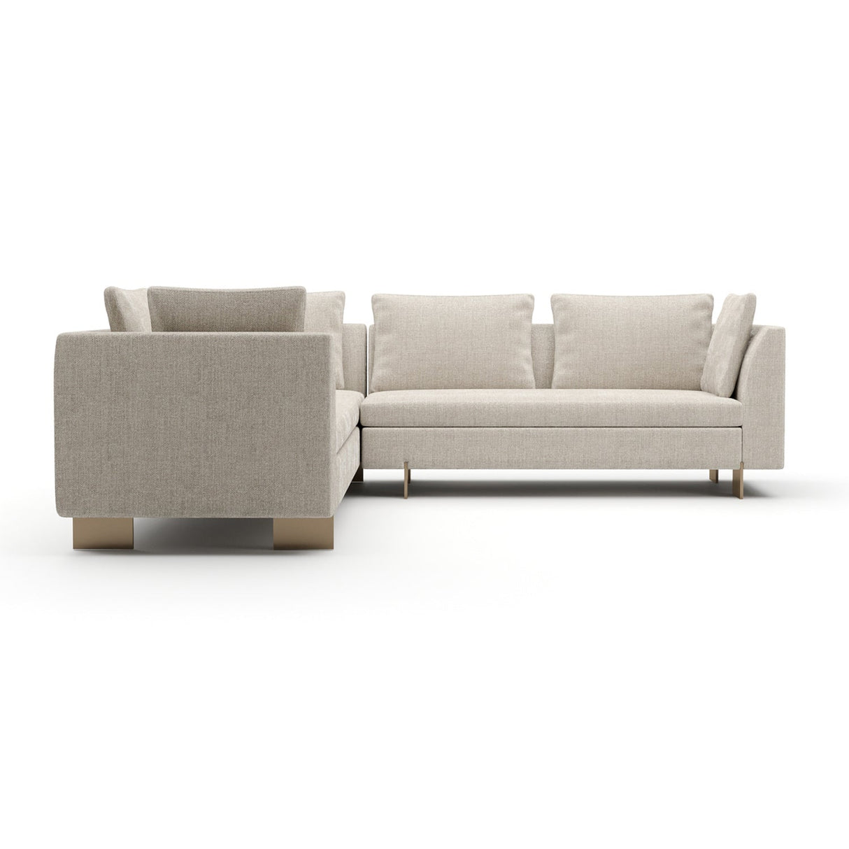 White Chenille Sectional Sofa L – Altura – alternate view 5