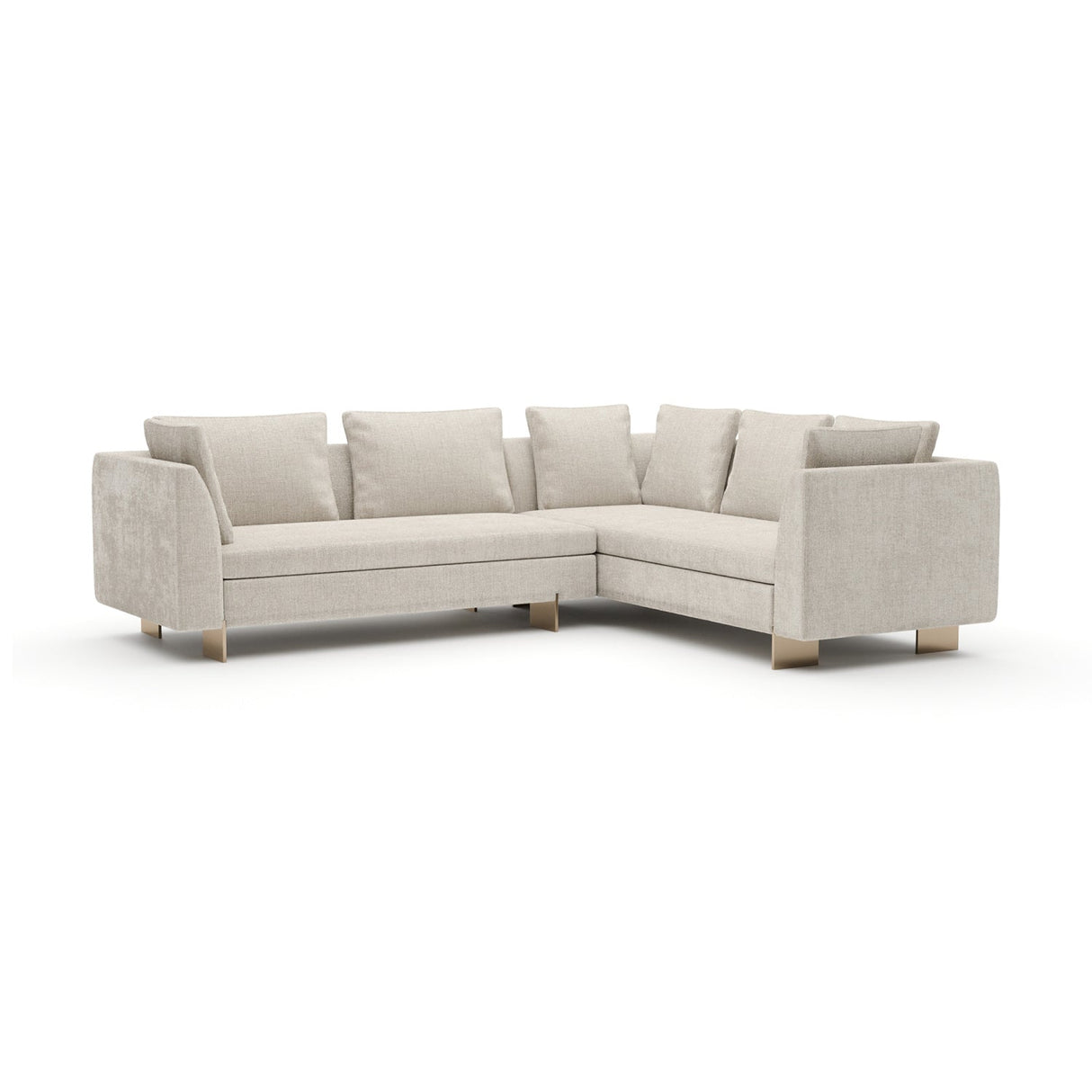 White Chenille Sectional Sofa S – Altura – alternate view 9