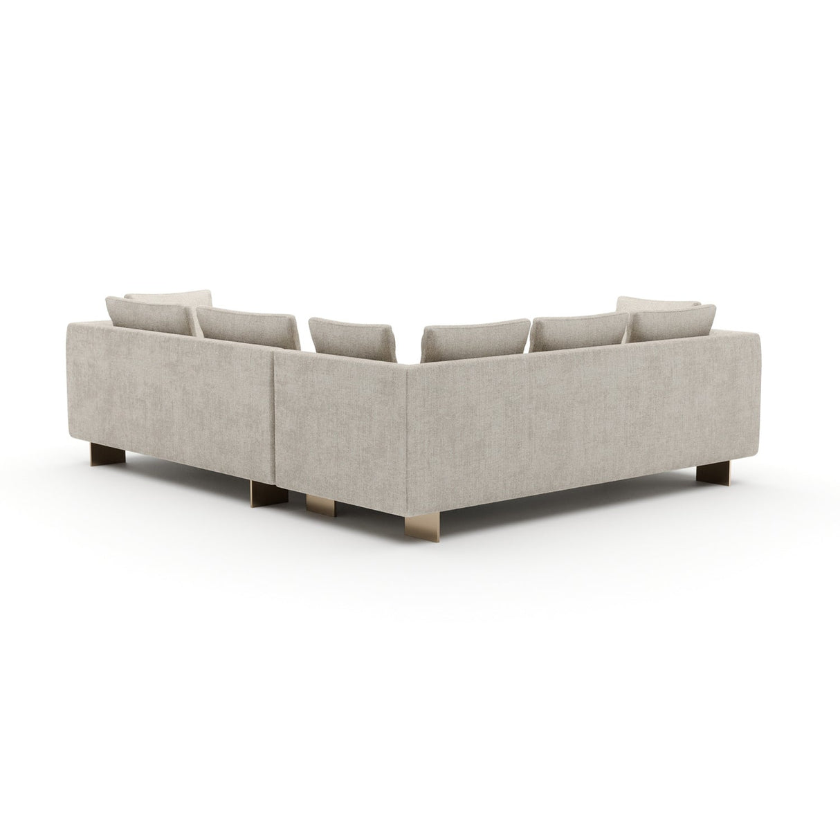 White Chenille Sectional Sofa S – Altura – alternate view 5