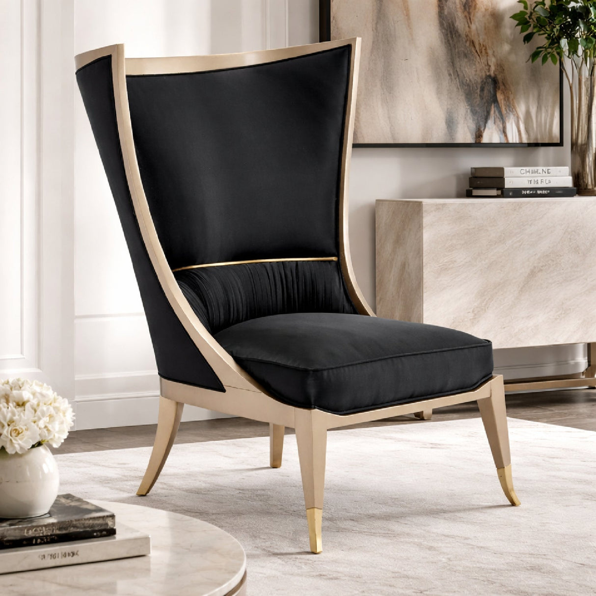 Curved Wingback Chair | Caracole Pop Your Collar | Oroa.com