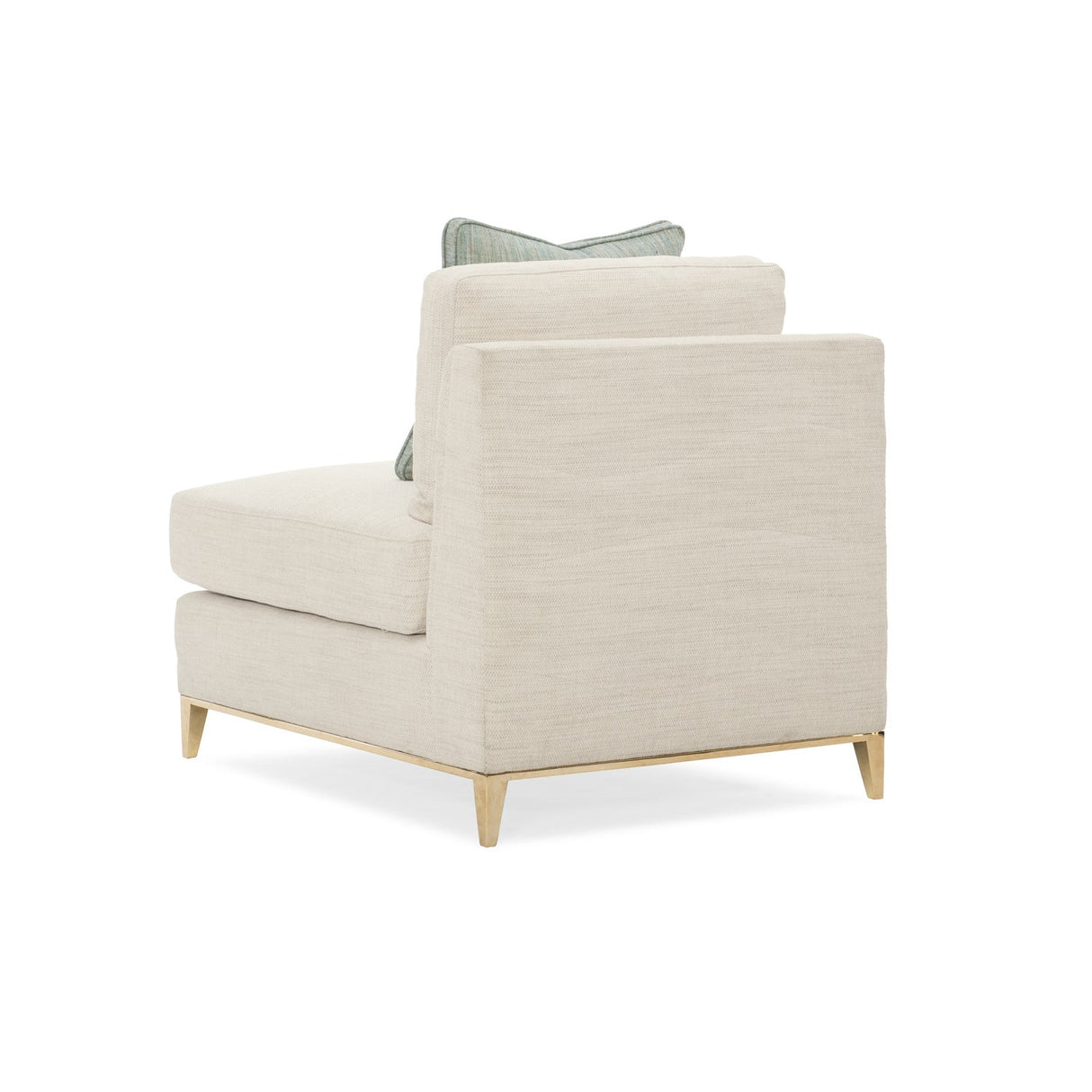 Wavy Quilted Armless Lounge Chair – Under Currents – rear view
