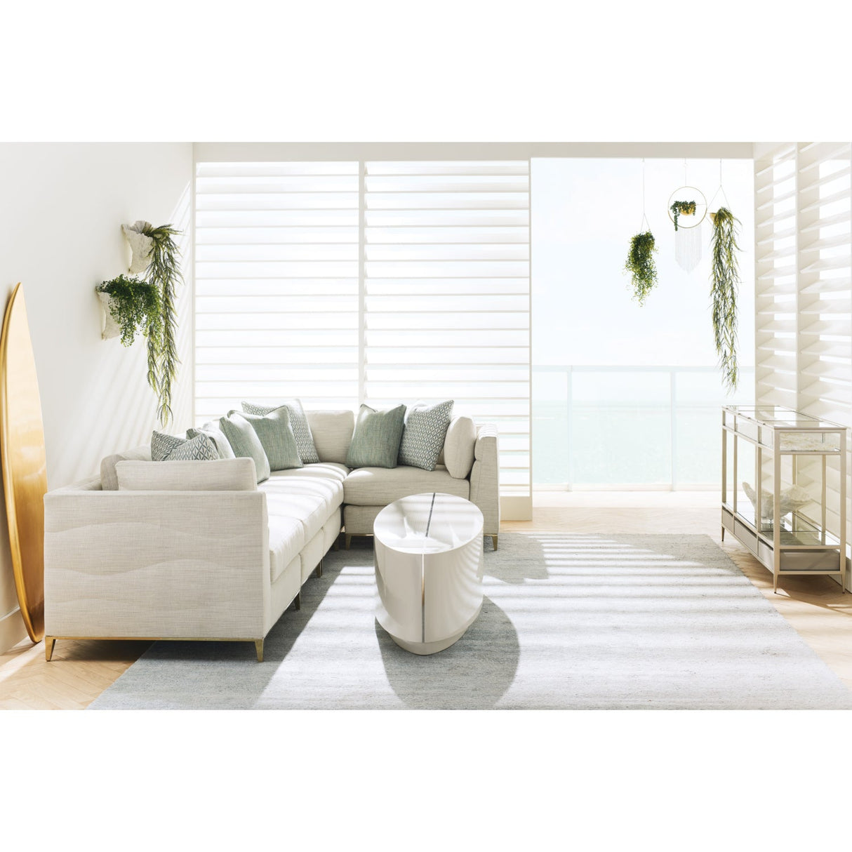 Wavy Quilted Armless Lounge Chair – Under Currents – alternate view 11