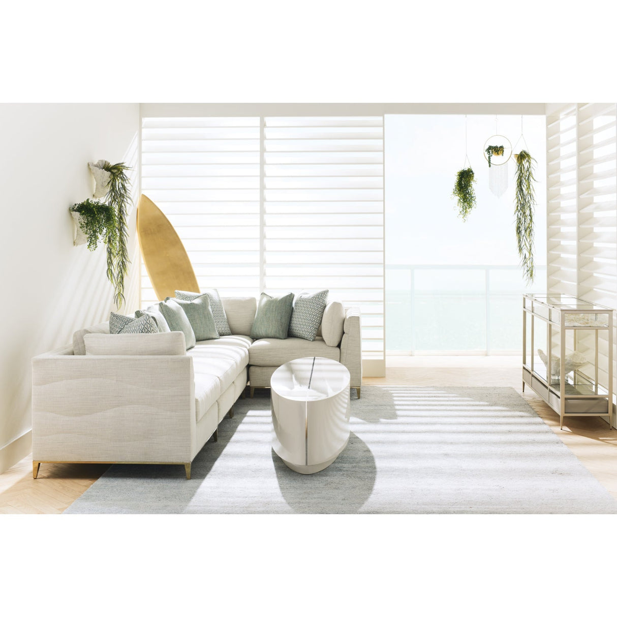 Wavy Quilted Armless Lounge Chair – Under Currents – alternate view 12