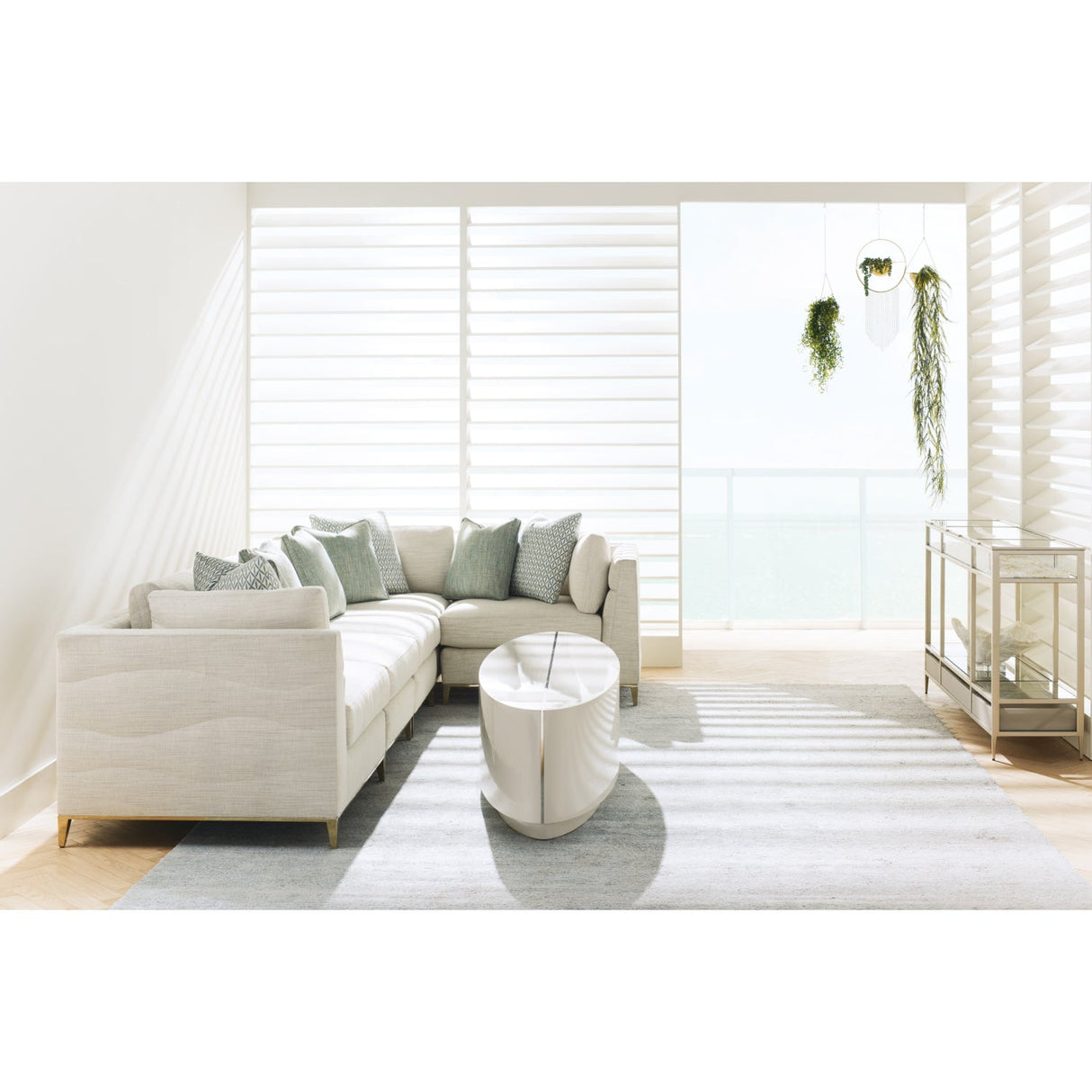 Wavy Quilted Armless Lounge Chair – Under Currents – alternate view 13