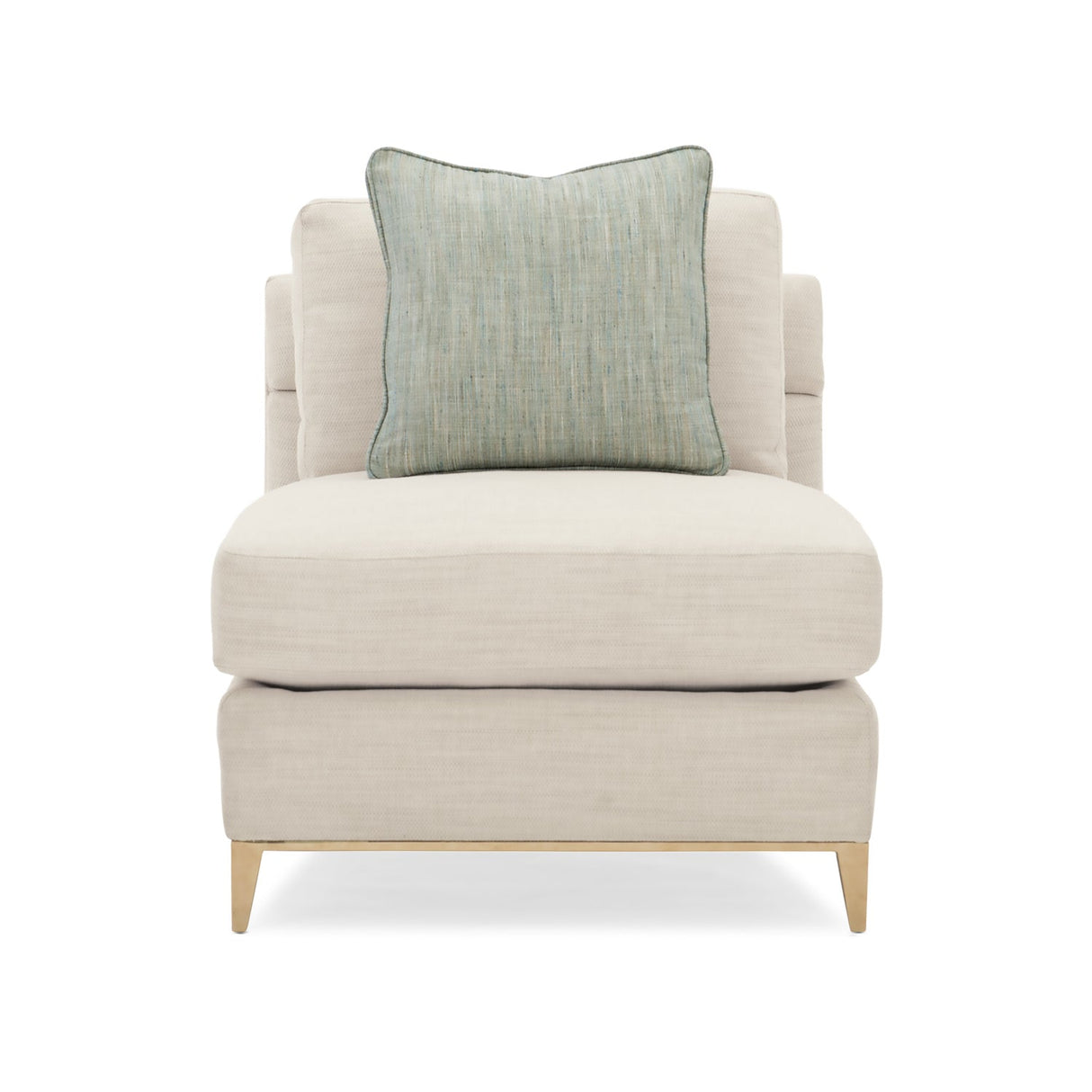 Wavy Quilted Armless Lounge Chair – Under Currents – side view