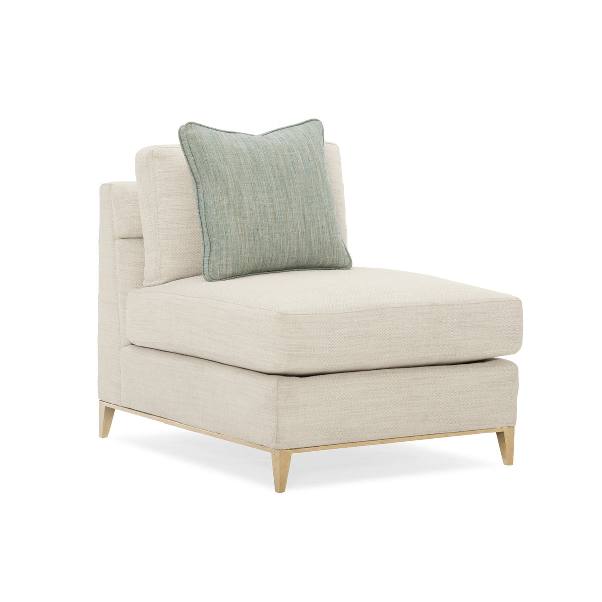 Wavy Quilted Armless Lounge Chair – Under Currents – front view