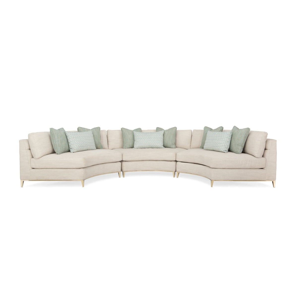 Wavy Quilted Sectional Sofa – Under Currents – rear view
