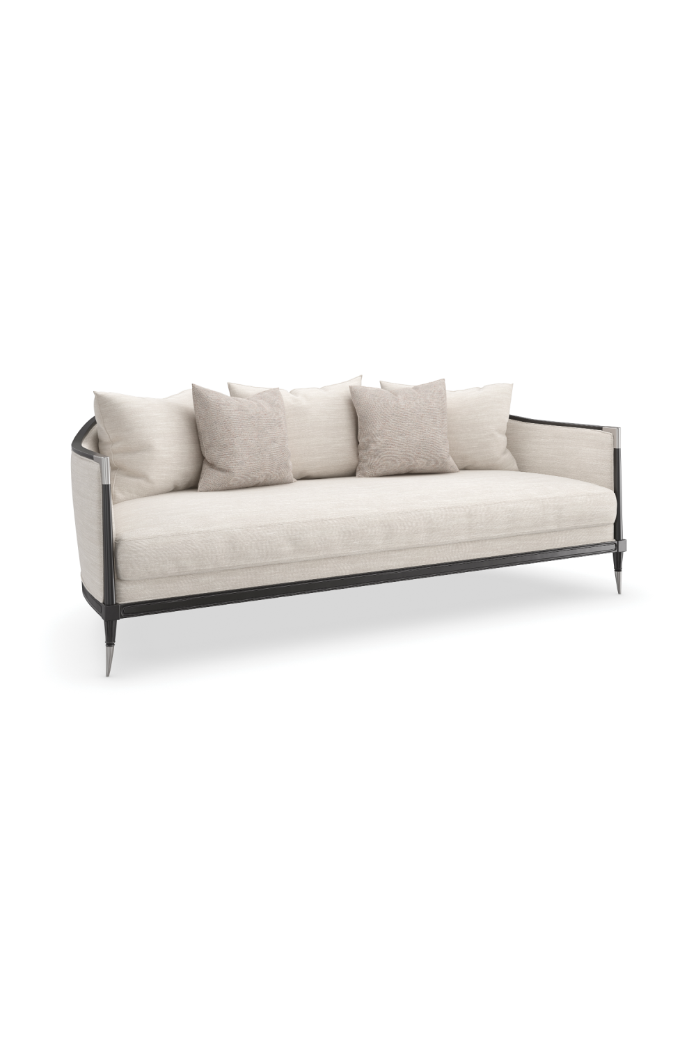Ivory Linen Sofa – Splash Of Flash – side view