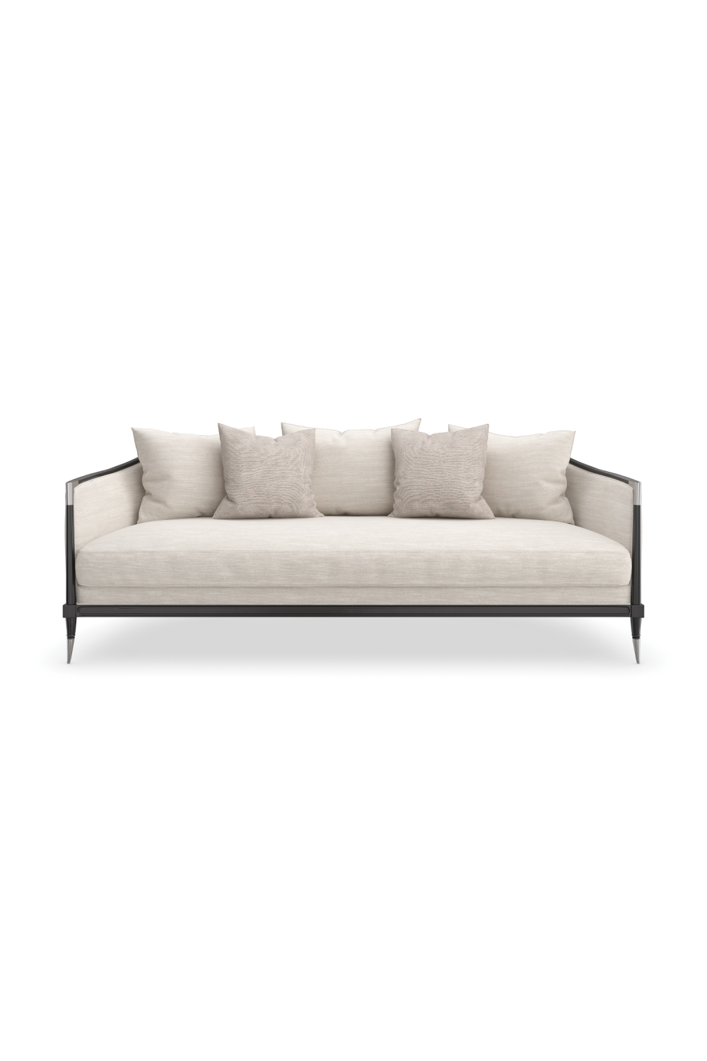 Ivory Linen Sofa – Splash Of Flash – front view
